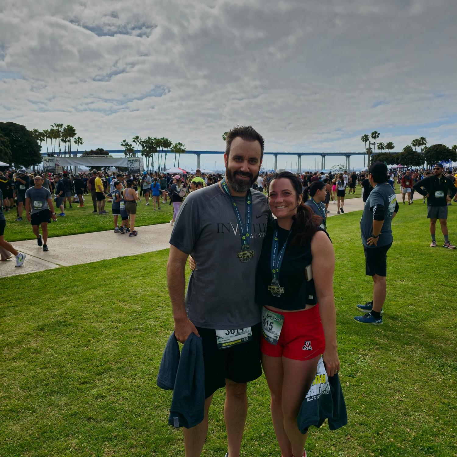 San Diego bucket list: we ran across the Coronado Bridge! Annual Navy Bridge Run.