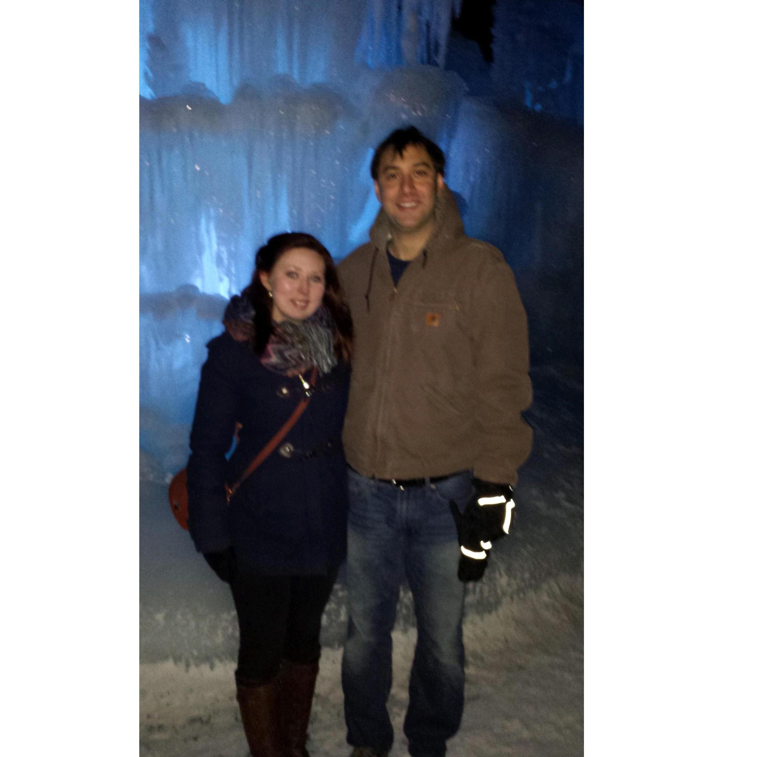 Kristin & Brett's first roadtrip to see the NH ice castles in 2015.