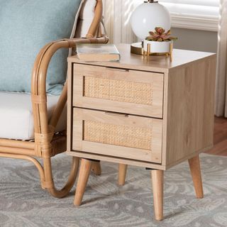 Baird Rattan 2-Drawer Nightstand