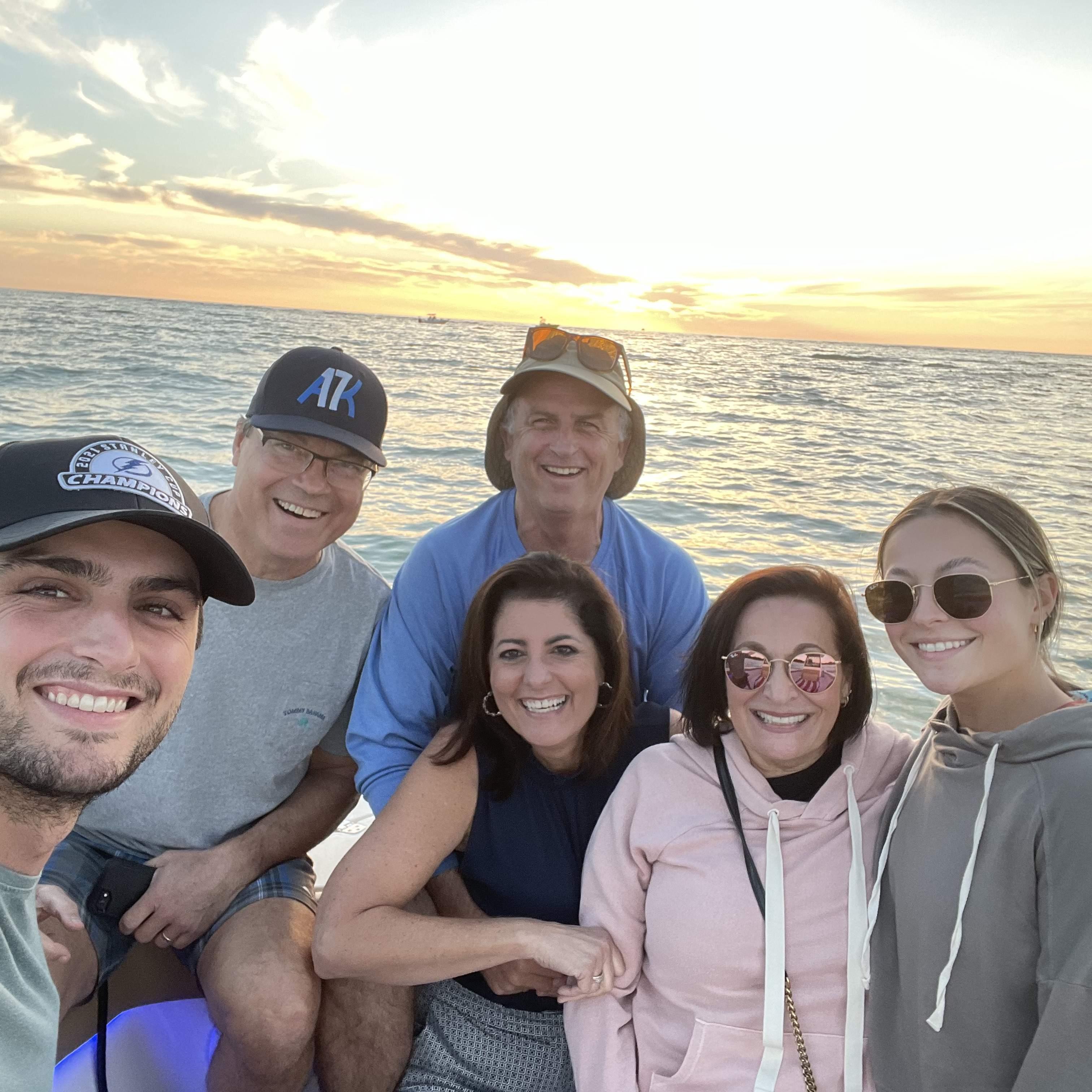 Once of many sunset boat rides!