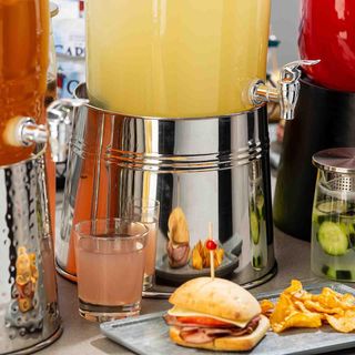 Banded Stainless Steel Beverage Dispenser
