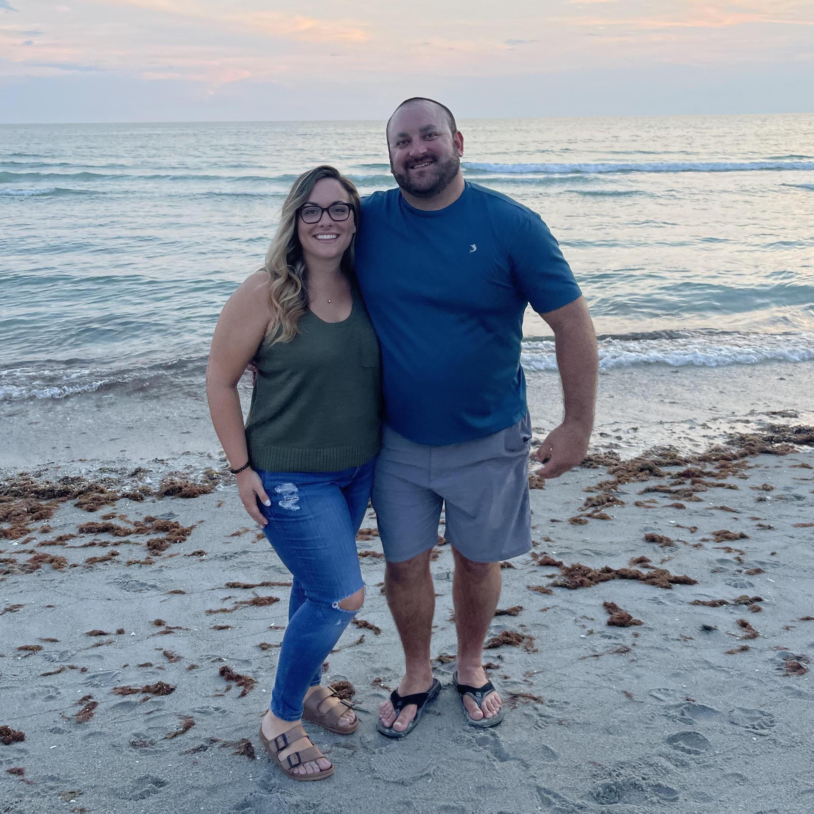 Jared and Emily visit friends in Englewood Beach.