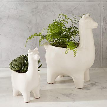 Ceramic Llama Planters