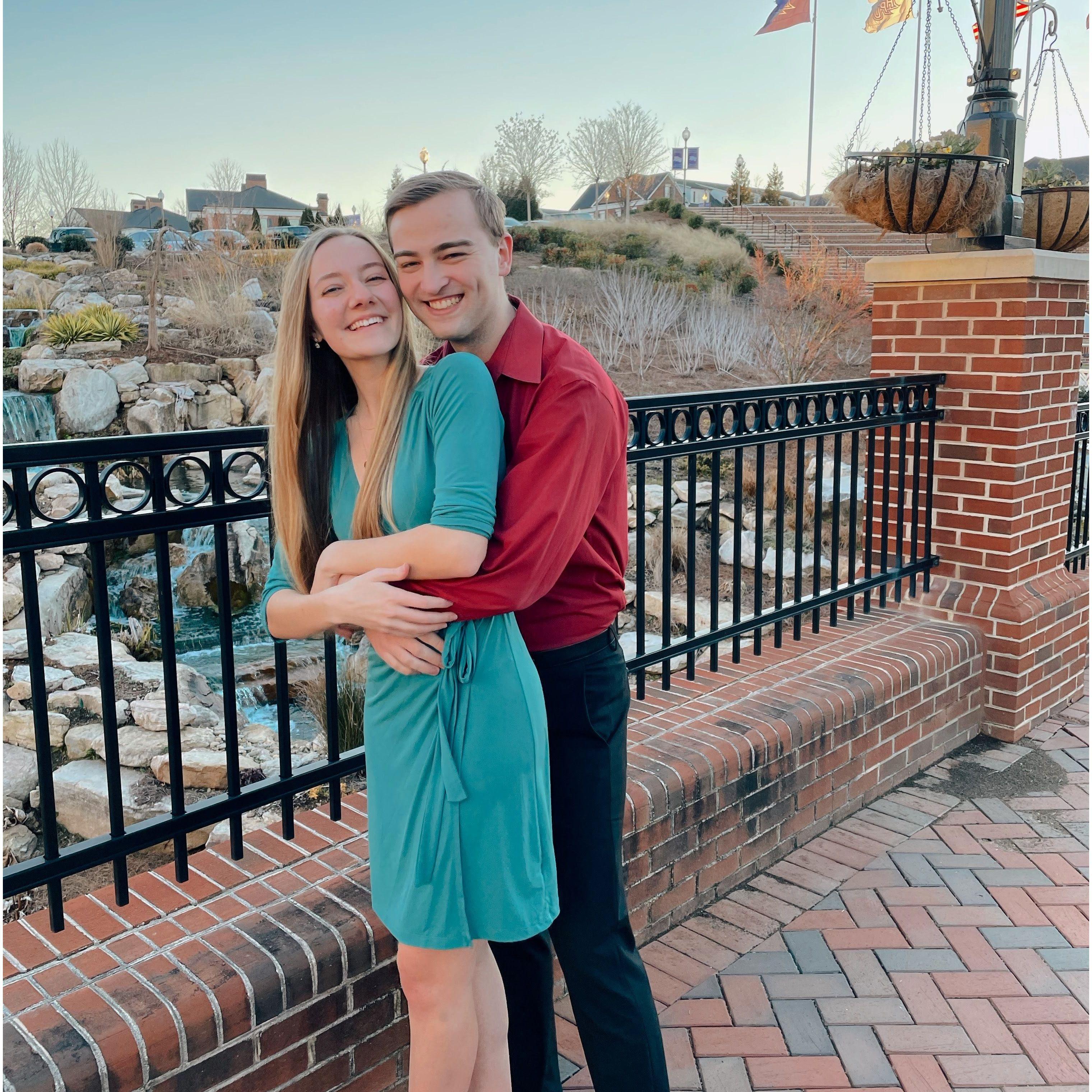 Valentine's Day 2021. Photo taken at High Point University when Noah was visiting Alaina while they were long-distance dating.