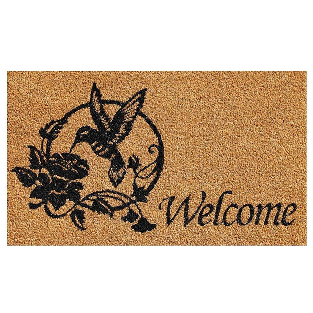 Calloway Mills 101931729 Hummingbird Welcome Doormat, 17" x 29" x 0.60"