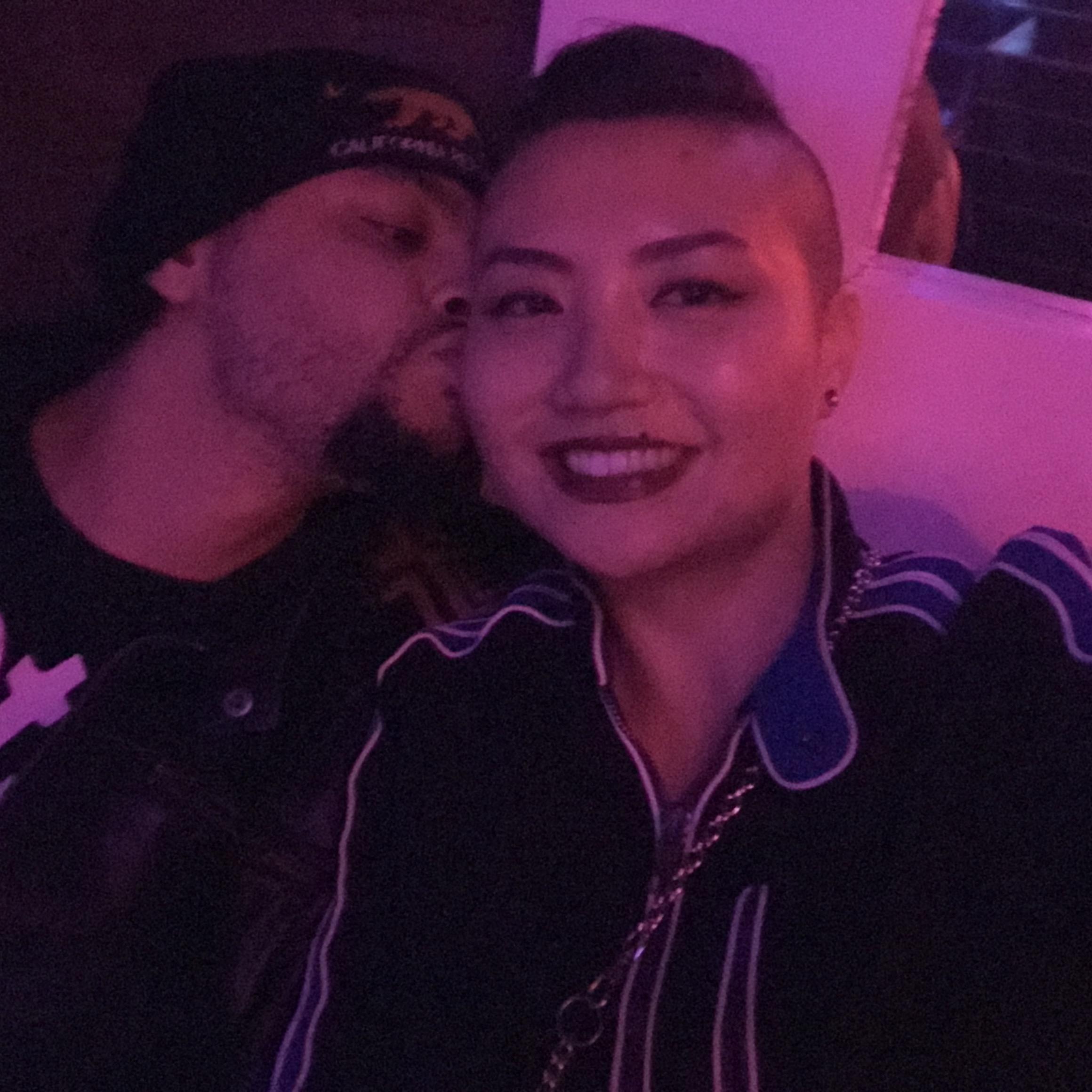 First time going to booboo's show! Backstage kisses!