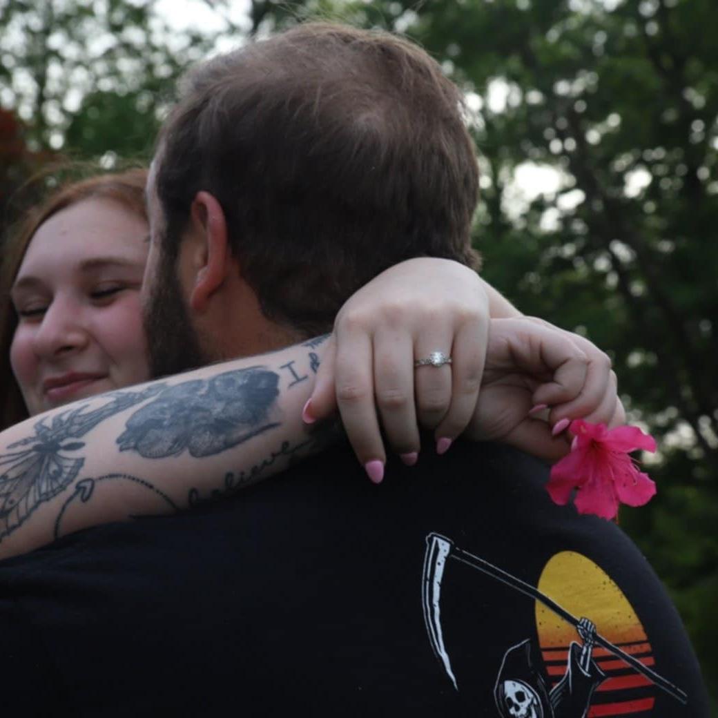 Our first engagement photo