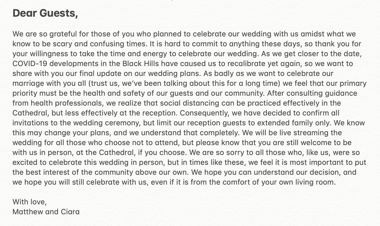 The Wedding Website of Ciara Duffy and Matthew Eastmo