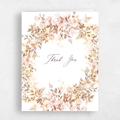 Creamy Beige Wedding Thank You - Farnham Portrait