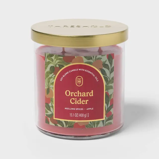 2 Wick 15.1oz Lidded Jar Candle Orchard Cider - Threshold™
