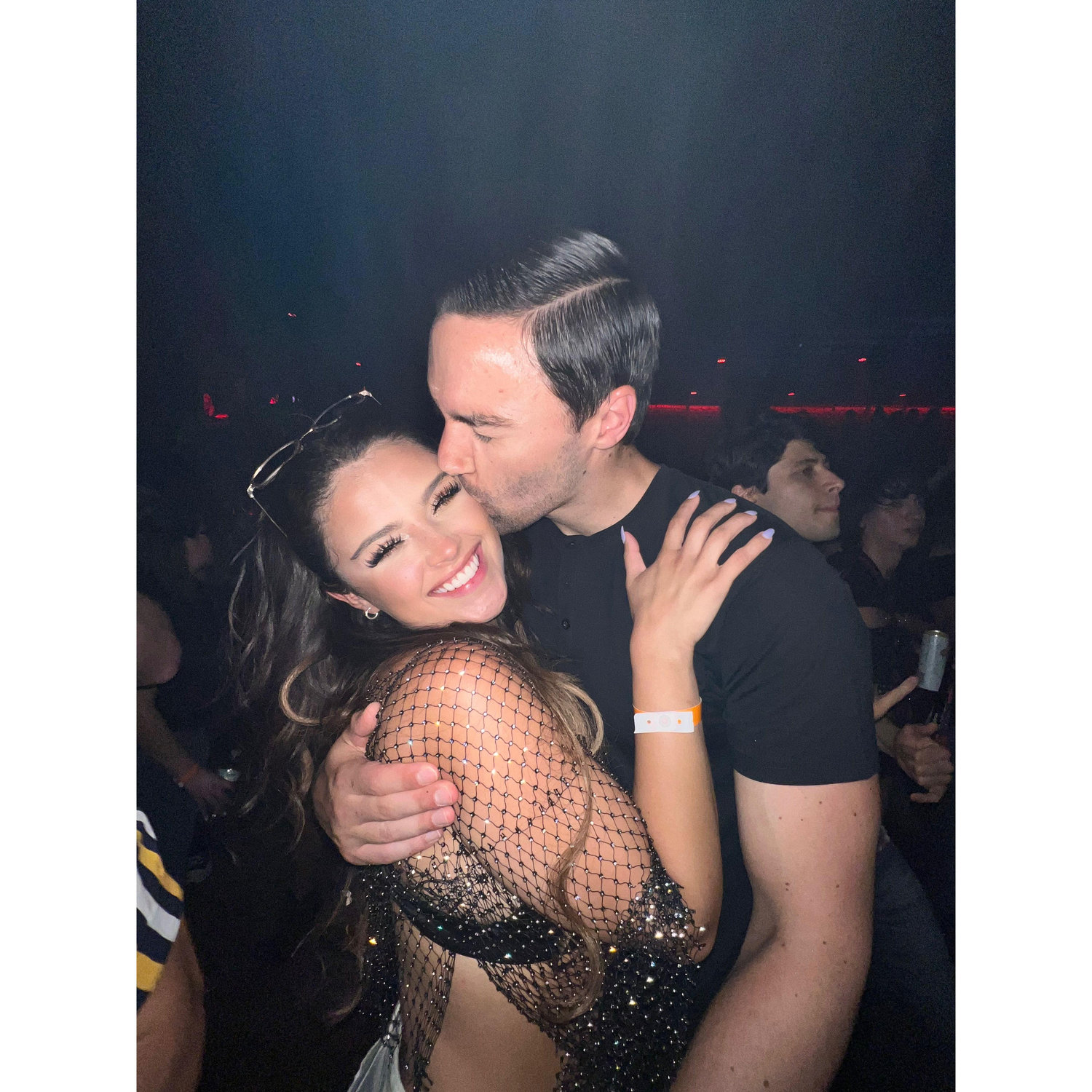 Echo stage night with friends. First time Sofia saw Chris in his element.