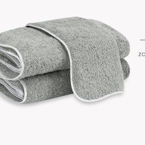 MATOUK Cairo Wave Bath Towels - Pool and White