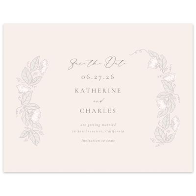 Linen, Beige Wedding Digital Save the Date - Bennett Landscape