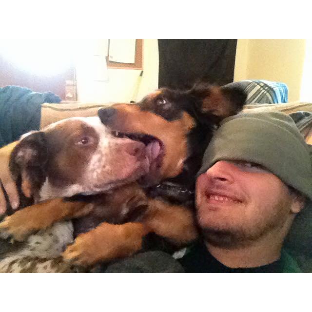 Groom with his Furbabies Hunter & Brownie 2015 #1