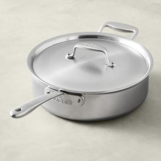 All-Clad Collective d3 Stainless-Steel Sautéuse, 5-Qt.