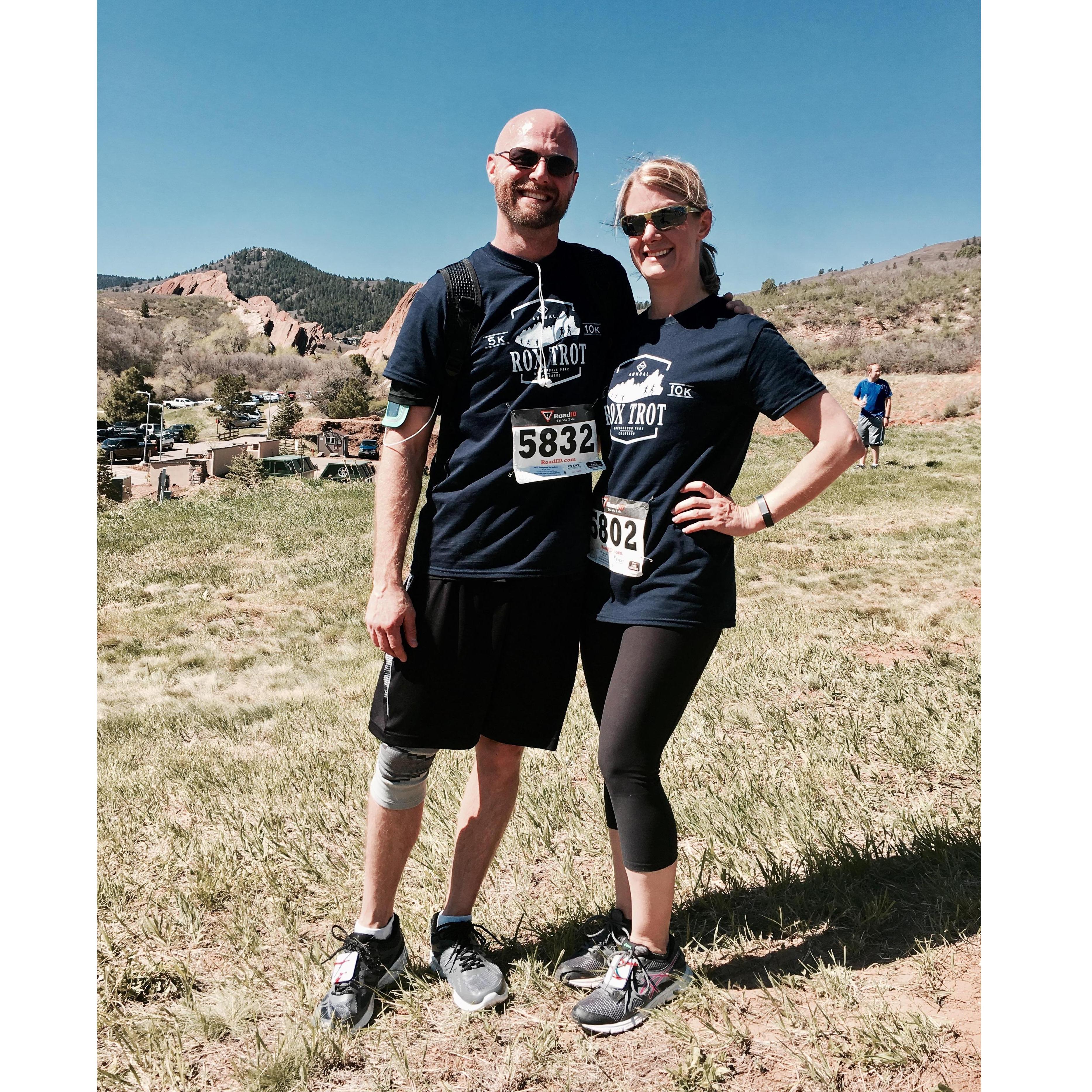 Our first 10k run together.