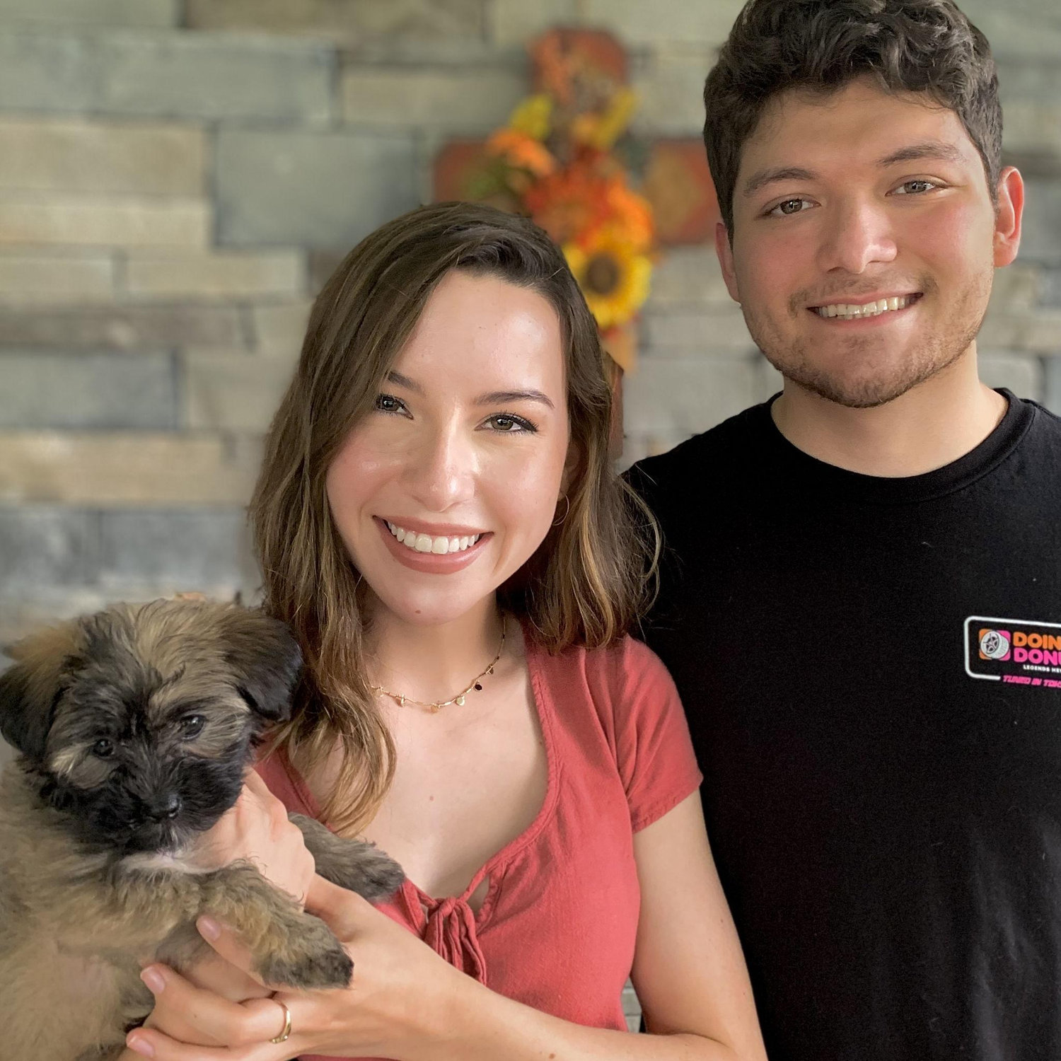 When we first got our fur baby, Peaches! And our 3rd anniversary of dating. 9.9.20
