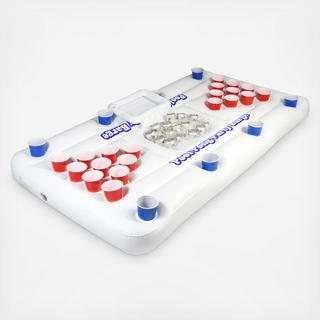 GoPong Pool Party Barge Floating Beer Pong Table with Cooler