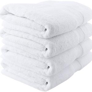 700 GSM Premium Bath Towels Set - Cotton Towels for Hotel and Spa, Maximum Softness and Absorbency by Utopia Towels (4 Pack) (white)