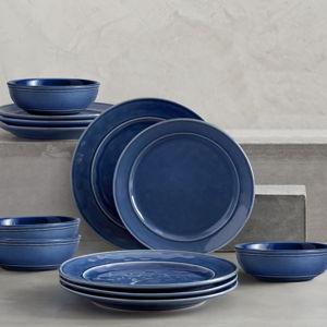 Cambria Stoneware 12-piece Dinnerware Set - Ocean Blue