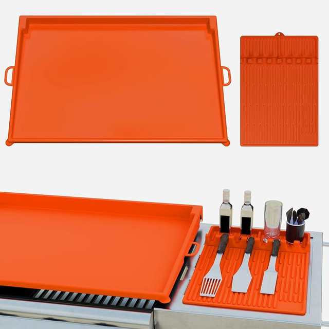 Wmnvshier 36" Blackstone Silicone Griddle Cover & 16" Silicone Spatula Mat, Premium Food Grade Reusable Grill Mat for Comprehensive Protection, Protect Your Griddle from Dirt & Rust All Year Round