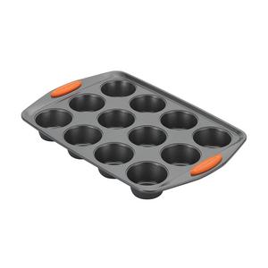 Meyer - Rachael Ray Oven Lovin' Non-Stick 12-Cup Muffin and Cupcake Pan, Orange