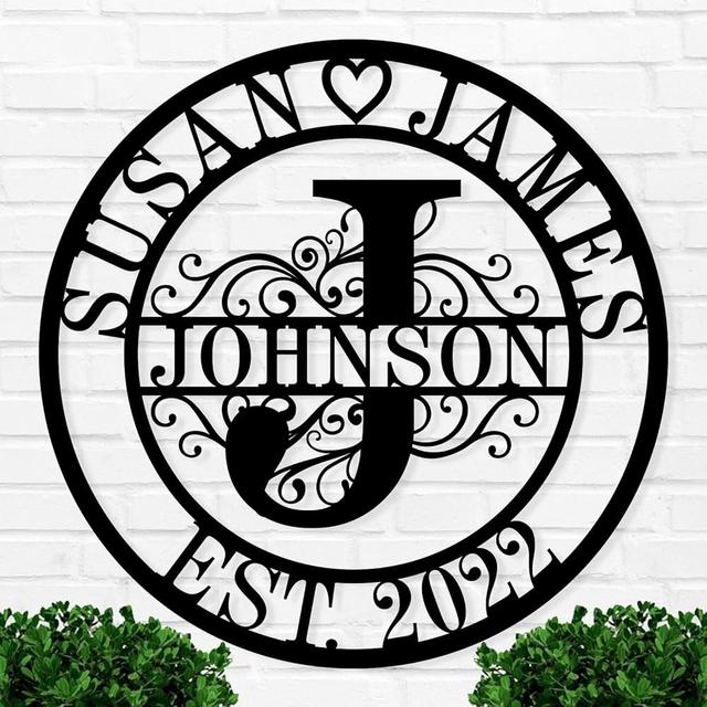 Personalized Wedding Gifts, Custom Metal Sign, Custom Name Sign, Personalized Signs for Home, Last Name Signs, Monogram Wall Decor, Personalized Metal Sign, Metal Wall Decor, Wedding Gifts
