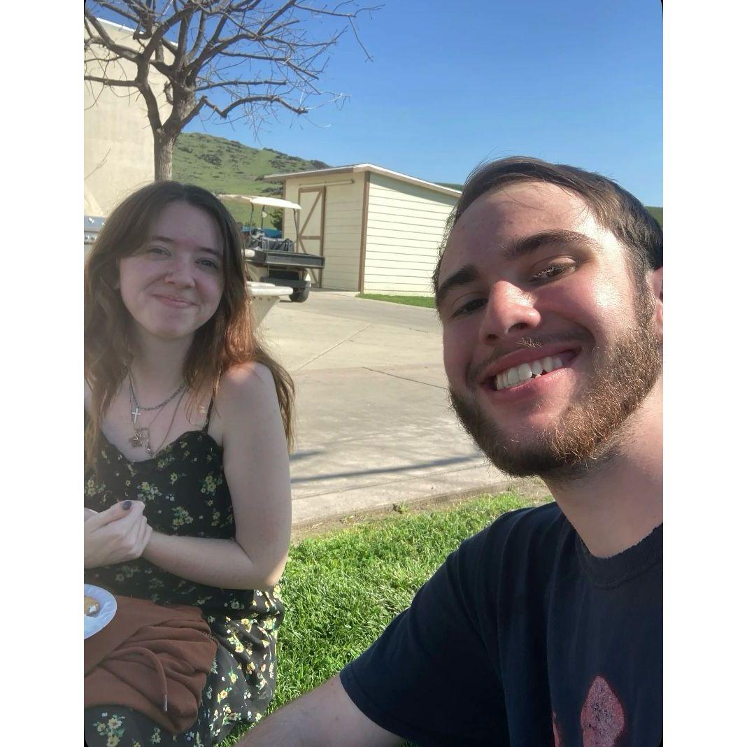 Serving at Gleanings for the Hungry in Dinuba, Ca.