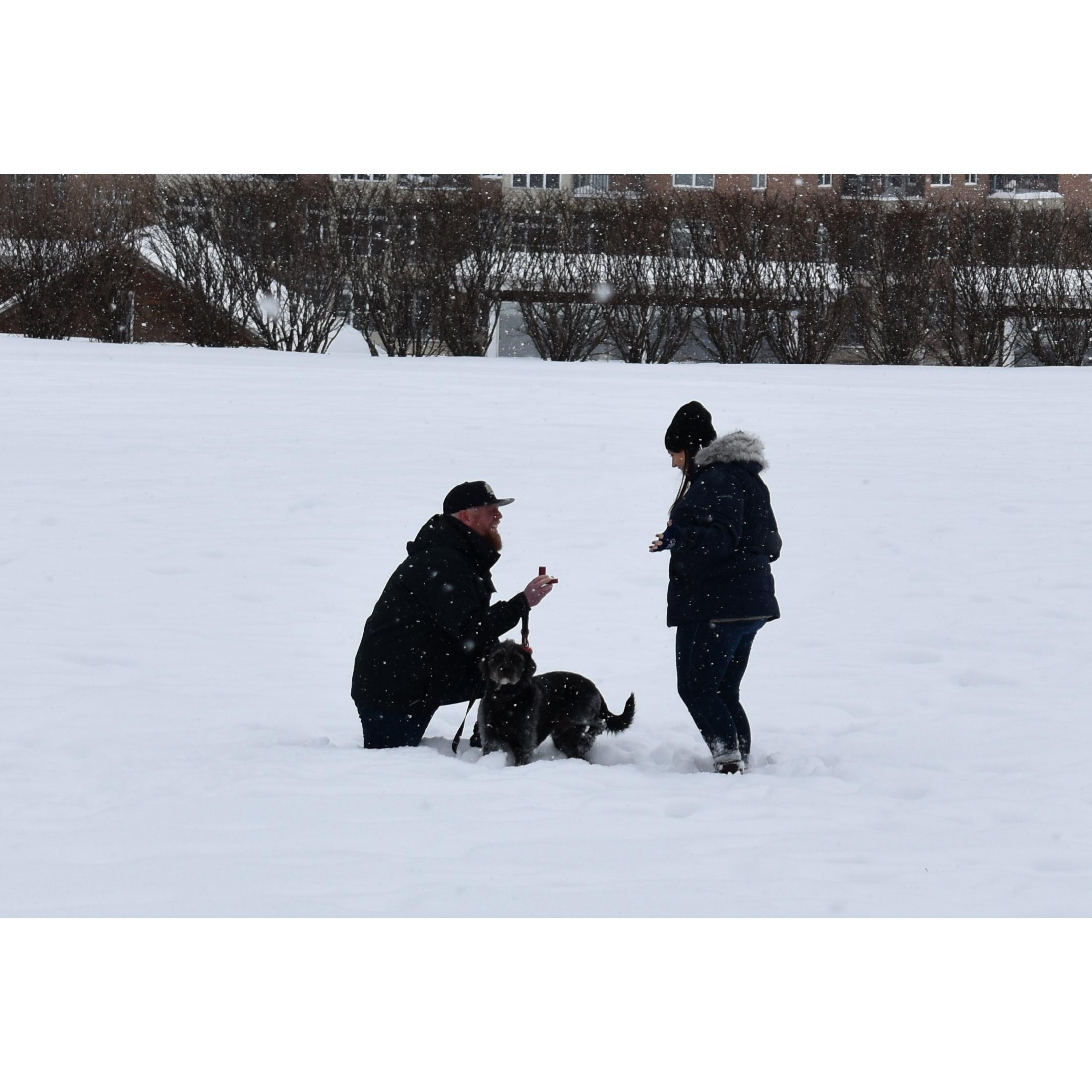 Moment we got engaged