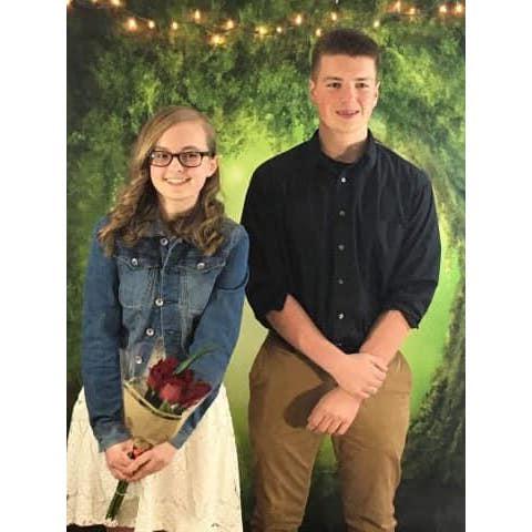 Our first "date" at the 8th grade dance.