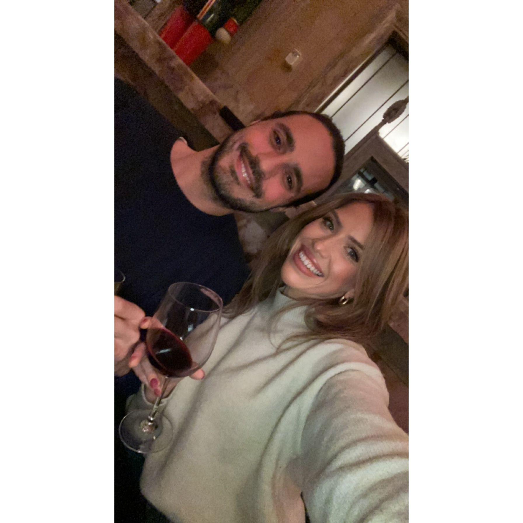 12/03/2023: Night of the proposal: Sipped wine at Tellers & enjoyed an AMAZING dinner at Stock & Bond.💍🍷