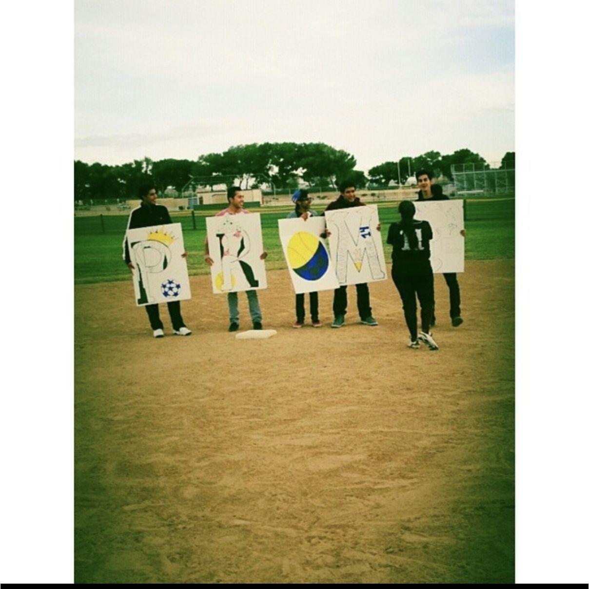 Israel asking Celina to Prom after her softball game, using hand drawn posters