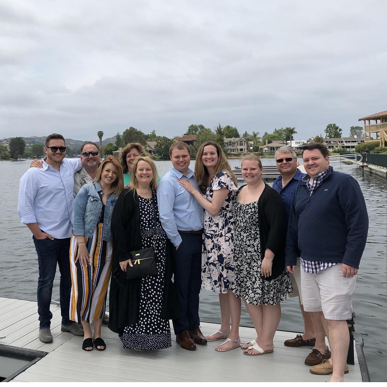 Matthew coordinated the most epic proposal by having his family fly out to California to share our special moment!