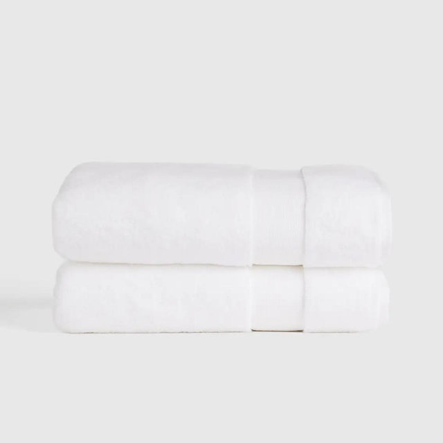 Turkish Classic Bath Towel (Set of 2) in White