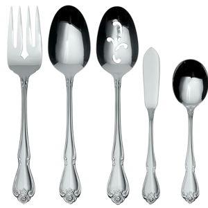 Oneida True Rose 5 Piece Everyday Flatware Serving Set