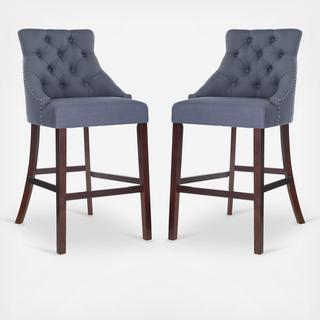 Eleni Tufted Bar Stool, Set of 2
