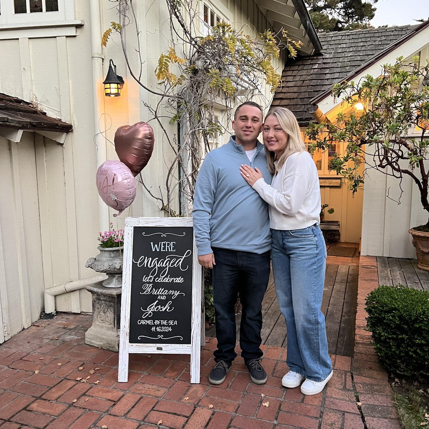 Carmel-by-the-sea, engagement celebration