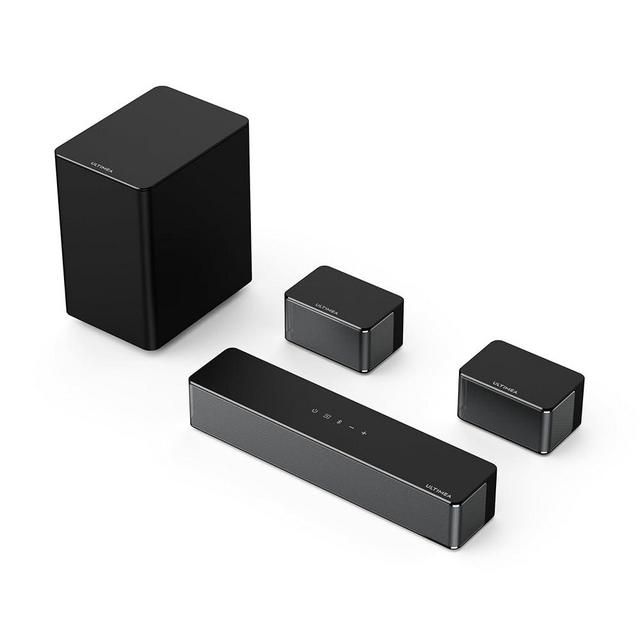 ULTIMEA 5.1 Surround Sound Bar, Peak Power 320W, 3D Surround Sound System Sound Bars for TV with Subwoofer and Rear Surround Speakers,Surround and Bass Adjustable Home Theater TV soundbar Poseidon D50