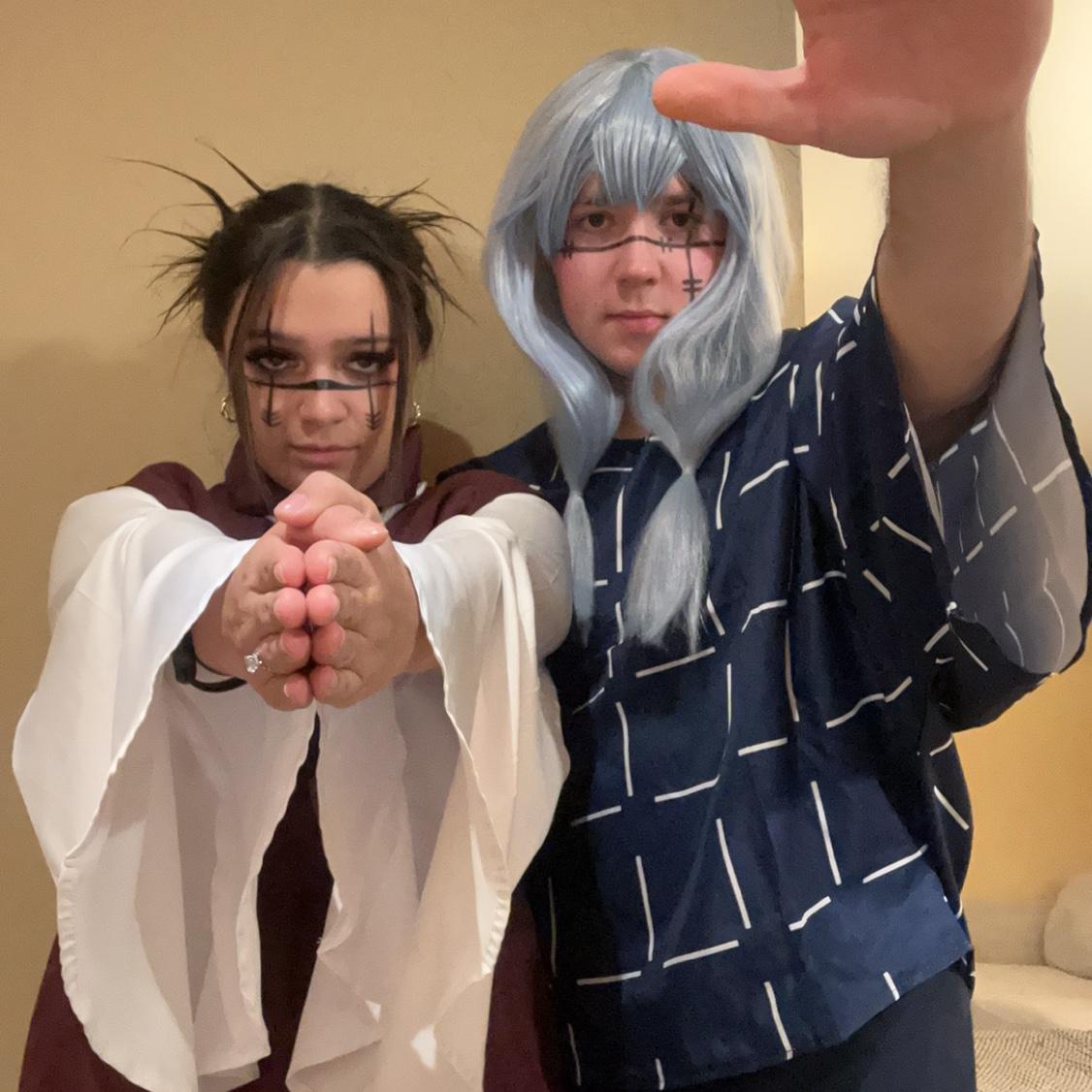 We dressed up as Choso and Mahito from JJK Halloween 2024