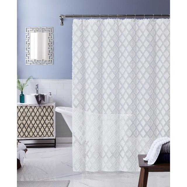 Dainty Home Katie Diamond Design Shower Curtain, 70" x 72''