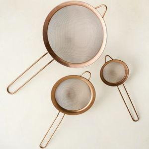 Copper Sieves Set of 3