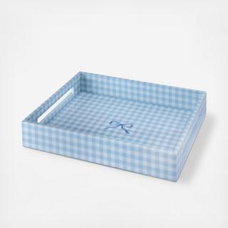 Gingham Lacquered Tray
