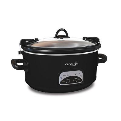 Crock-Pot 6qt Programmable Cook & Carry Slow Cooker - Black SCCPVLF605-B