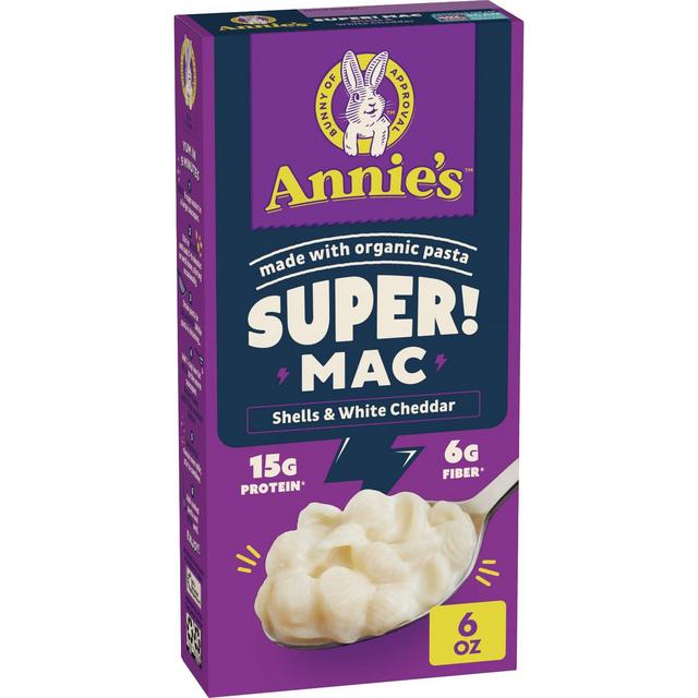 Annie's Super Mac Protein Mac & Cheese Shells & White Cheddar - 6oz