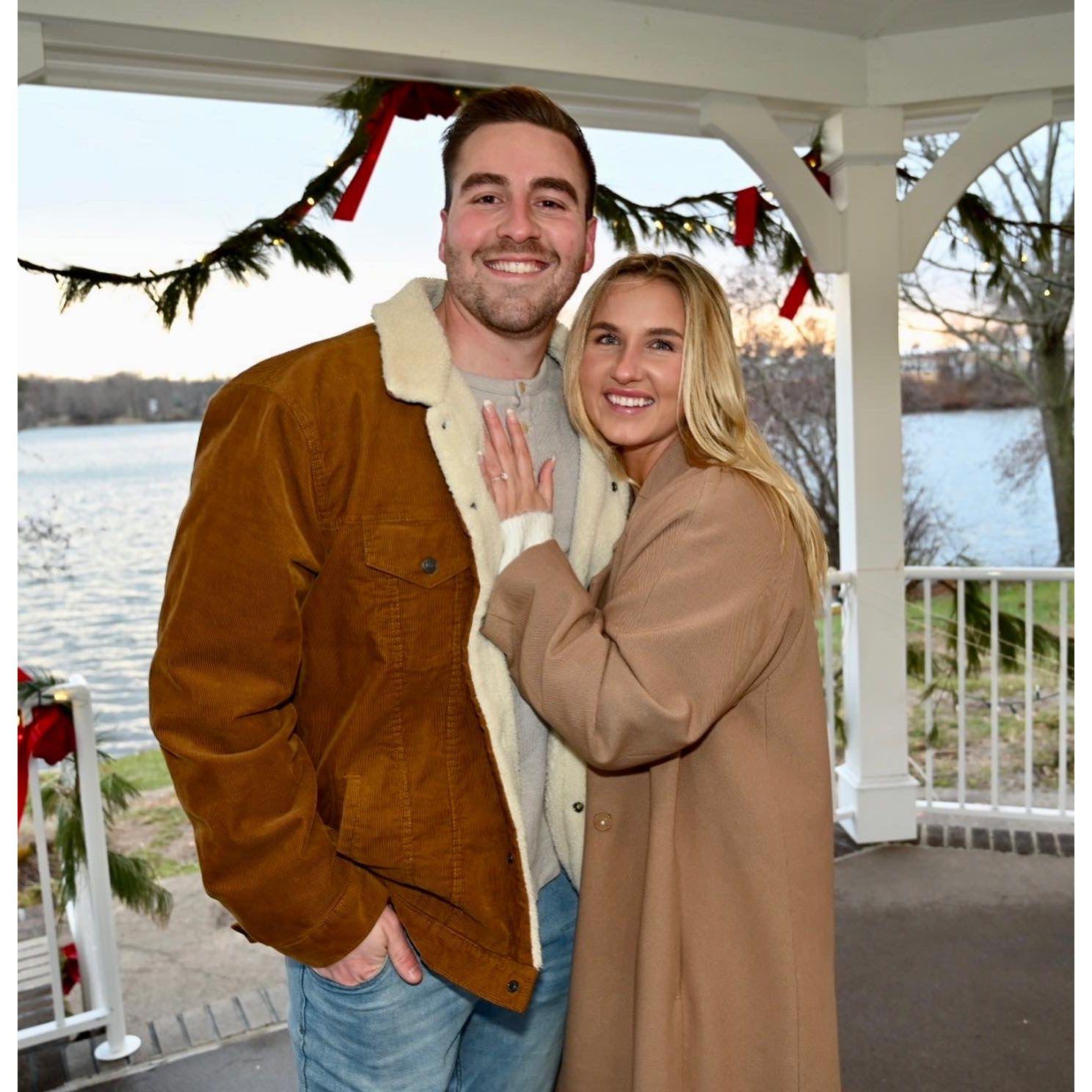 Right after he popped the question!