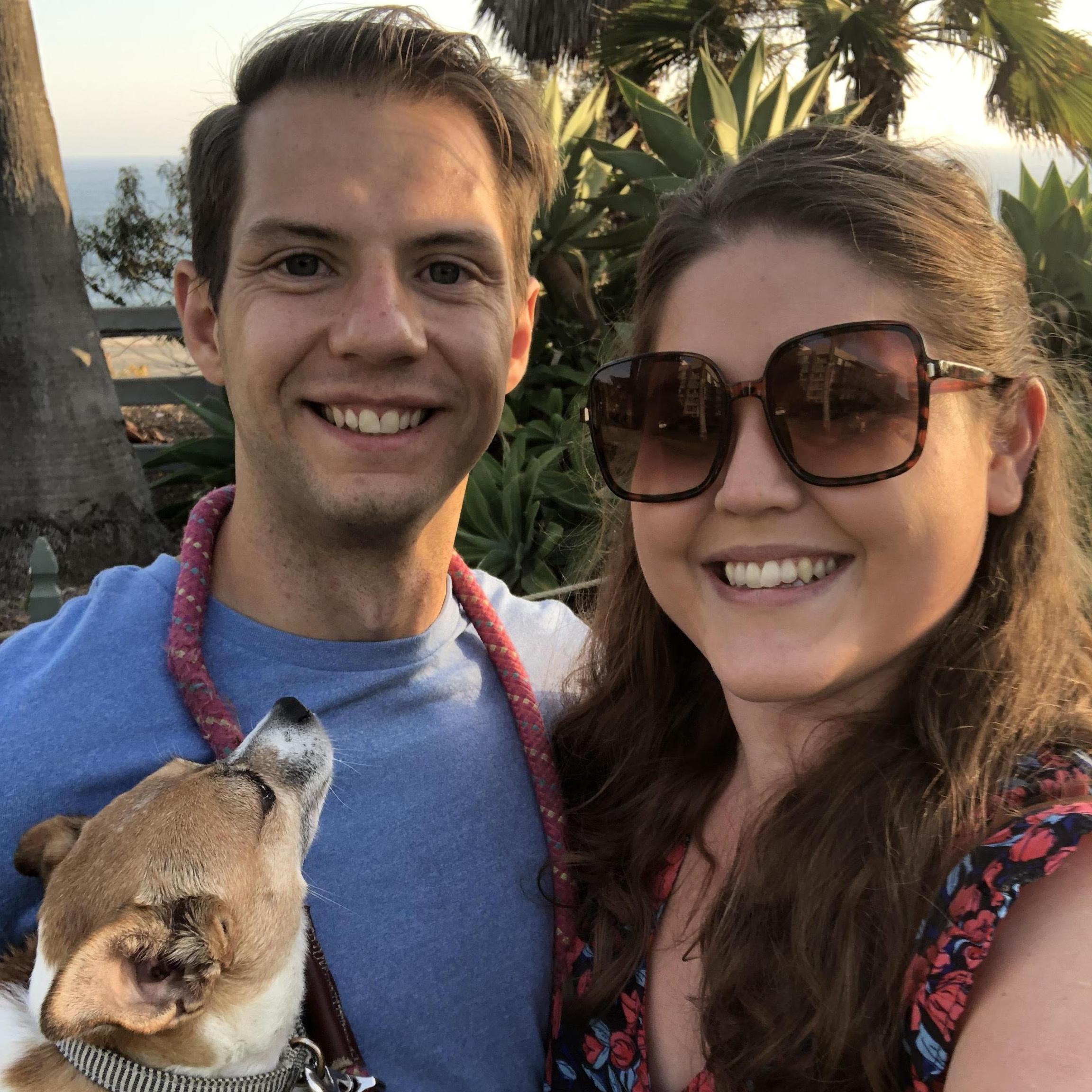 At our favorite park Pacific Palisades with our favorite pup Ramona!