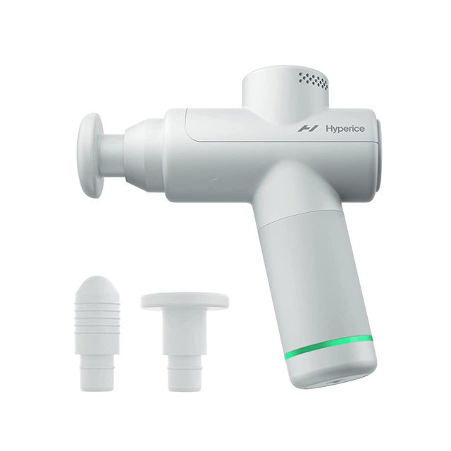 Hypervolt Go 2 - Featuring Quiet Glide Technology - Handheld Percussion Massage Gun | 3 Speeds, 2 Interchangeable Heads | Helps Relieve Sore Muscles and Stiffness