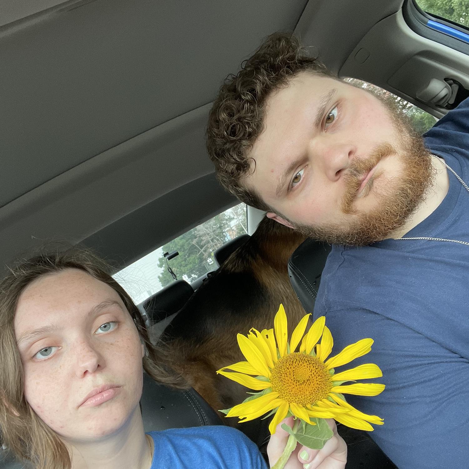 our mug shot... Crime: snagging this flower from the park