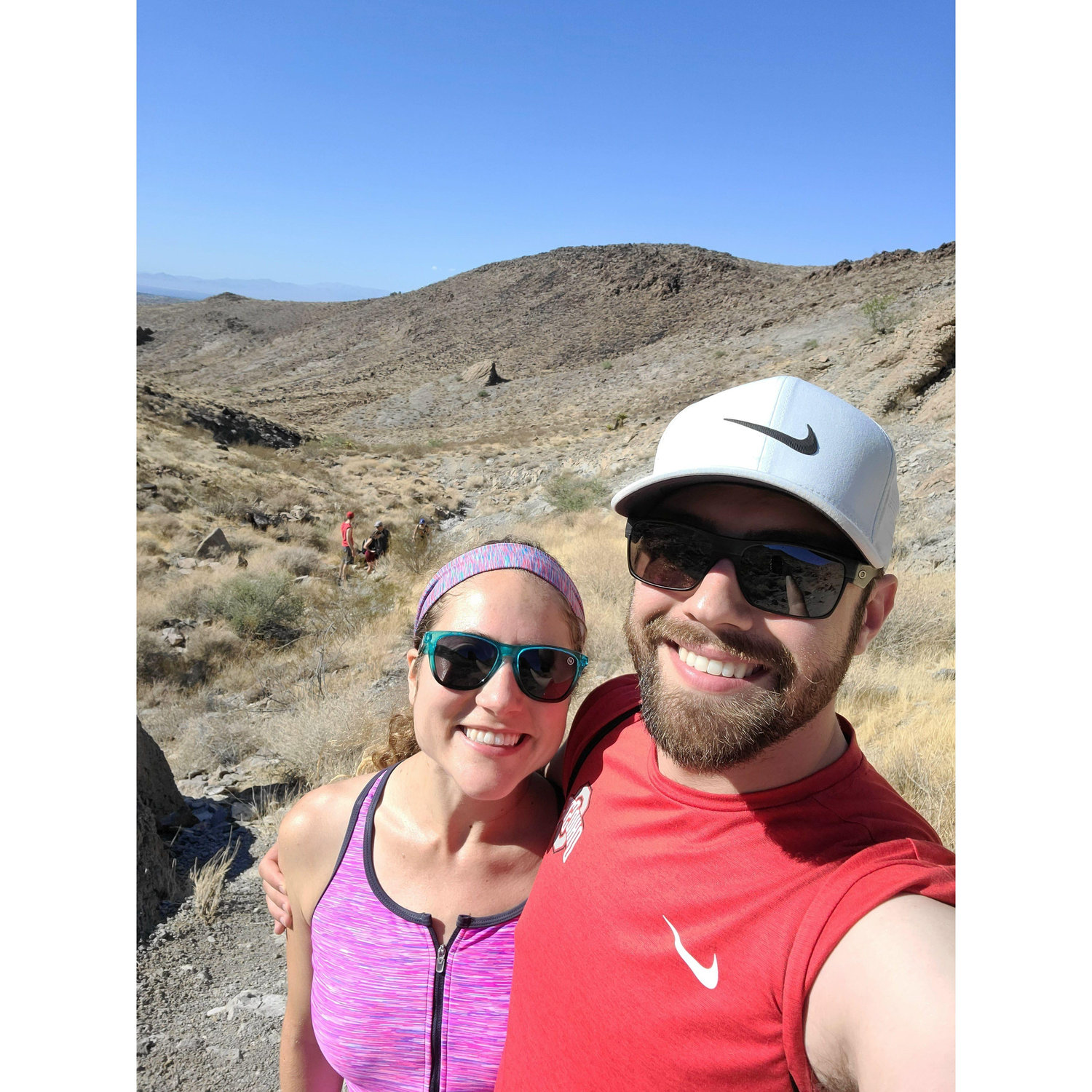 Annie and Michael on a very hot (110deg) hike in Las Vegas, NV!