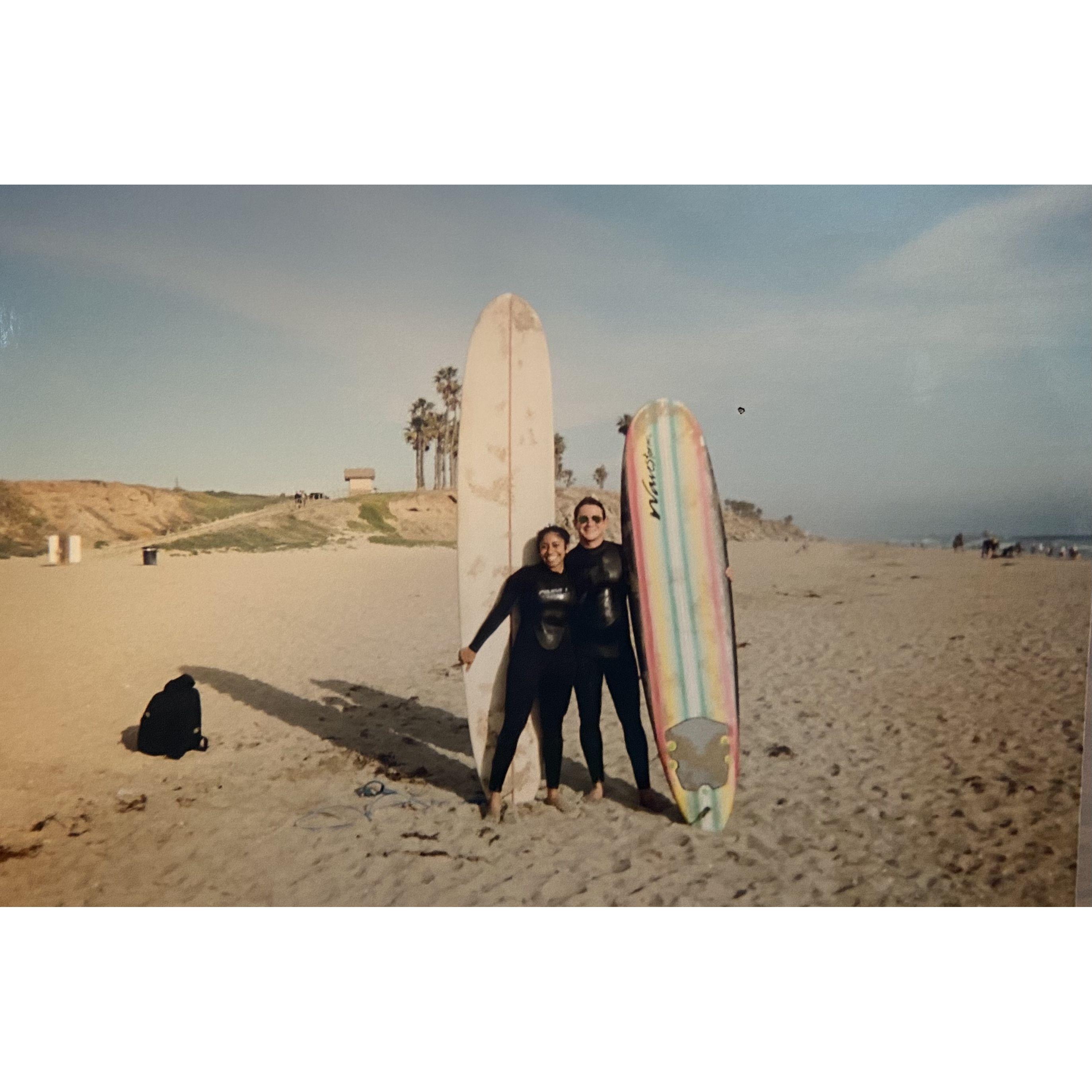 ... and taught Patrick how to surf.